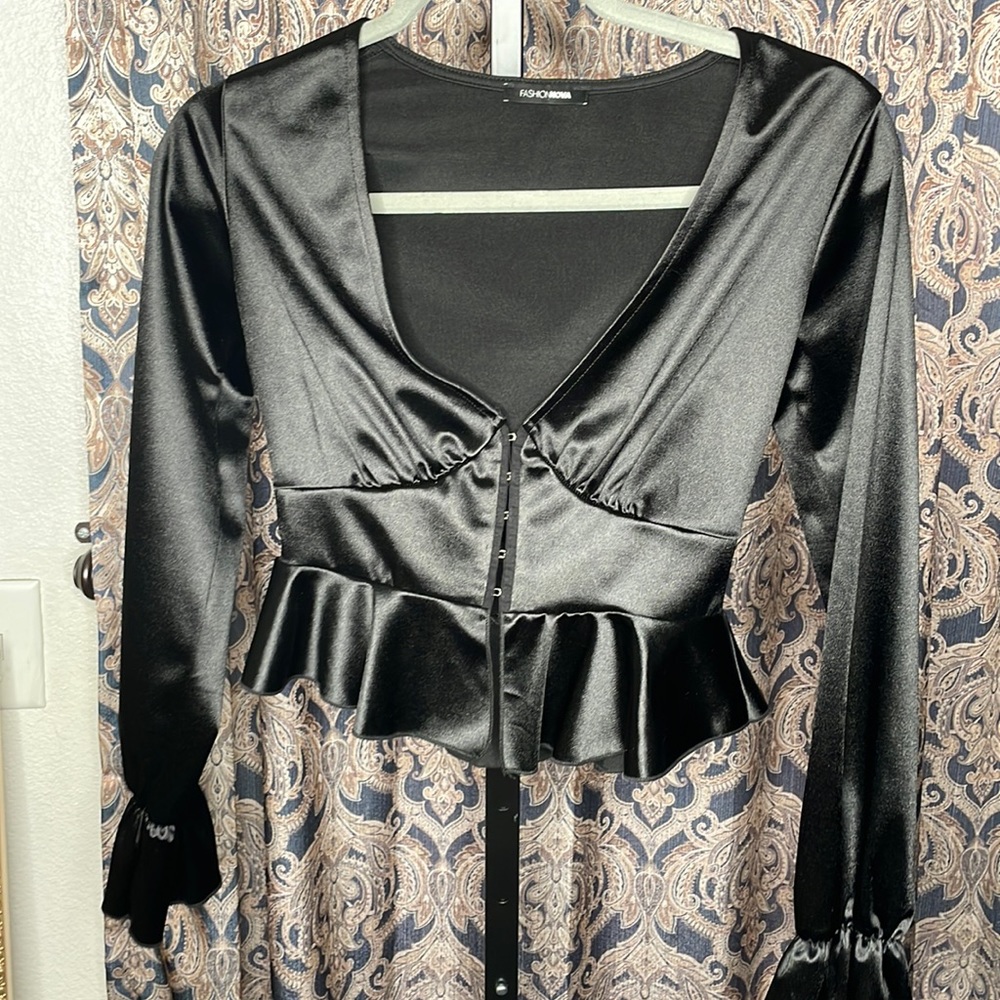 Fashion, nova, extra small blouse, party blouse, night, owl, blouse, Y2K blouse